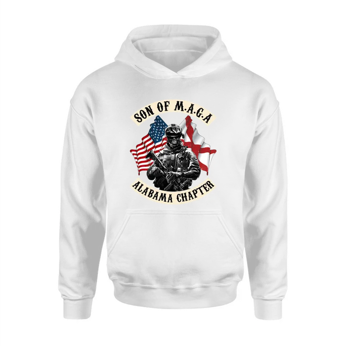Personalized Veteran Unisex T-shirt/ Sweatshirt/ Long Sleeve - Hoodie - Gift Idea For Veteran/ Father's Day/ Birthday - Son Of M.A.G.A