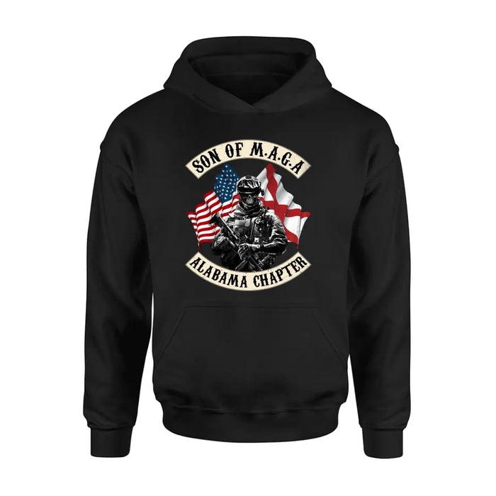 Personalized Veteran Unisex T-shirt/ Sweatshirt/ Long Sleeve - Hoodie - Gift Idea For Veteran/ Father's Day/ Birthday - Son Of M.A.G.A