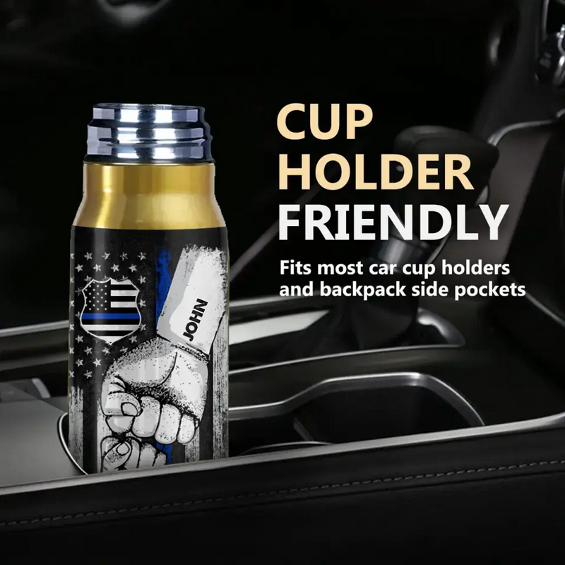 Personalized Dad Bullet Tumbler - Up to 5 Children - Gift Idea For Father's Day - Dear Dad Thank You For Teaching Us How To Be Strong