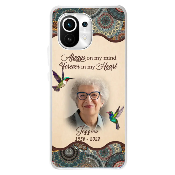 Custom Personalized Memorial Photo Phone Case - Memorial Gift Idea For Mother's Day/Father's Day - Always On My Mind, Forever In My Heart - Case For Oppo/Xiaomi/Huawei