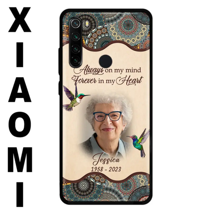 Custom Personalized Memorial Photo Phone Case - Memorial Gift Idea For Mother's Day/Father's Day - Always On My Mind, Forever In My Heart - Case For Oppo/Xiaomi/Huawei