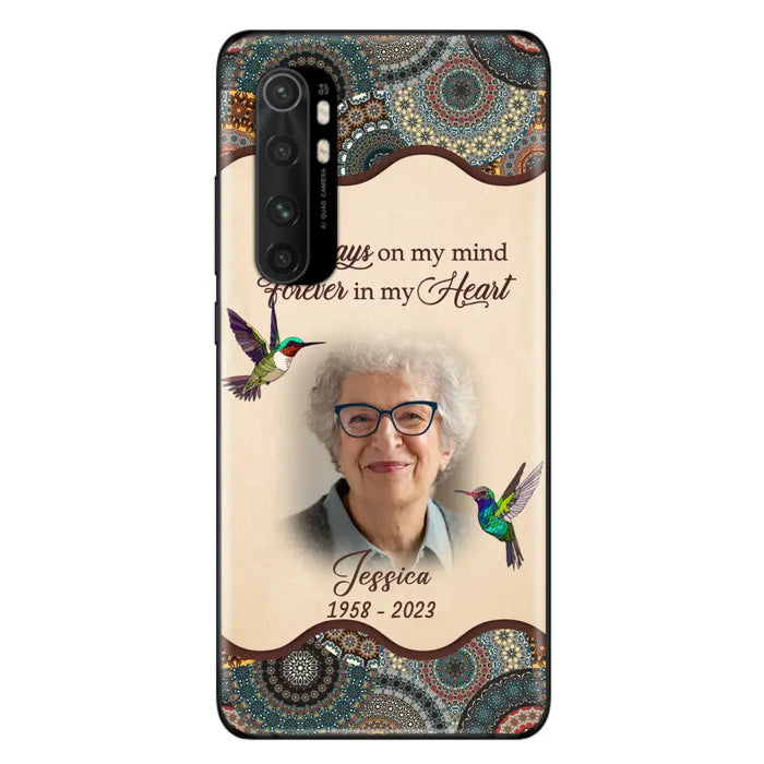 Custom Personalized Memorial Photo Phone Case - Memorial Gift Idea For Mother's Day/Father's Day - Always On My Mind, Forever In My Heart - Case For Oppo/Xiaomi/Huawei