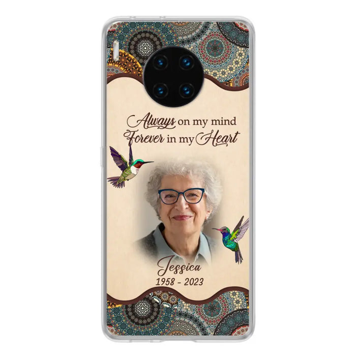 Custom Personalized Memorial Photo Phone Case - Memorial Gift Idea For Mother's Day/Father's Day - Always On My Mind, Forever In My Heart - Case For Oppo/Xiaomi/Huawei