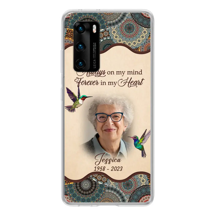 Custom Personalized Memorial Photo Phone Case - Memorial Gift Idea For Mother's Day/Father's Day - Always On My Mind, Forever In My Heart - Case For Oppo/Xiaomi/Huawei