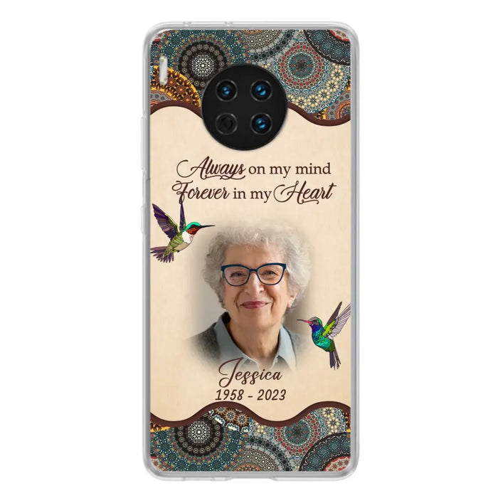 Custom Personalized Memorial Photo Phone Case - Memorial Gift Idea For Mother's Day/Father's Day - Always On My Mind, Forever In My Heart - Case For Oppo/Xiaomi/Huawei