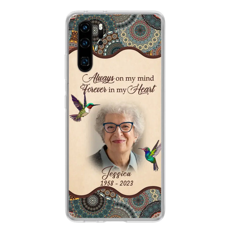 Personalized Memorial Photo Phone Case - Memorial Gift Idea For Mother's Day/Father's Day - Always On My Mind, Forever In My Heart - Case For Oppo/Xiaomi/Huawei