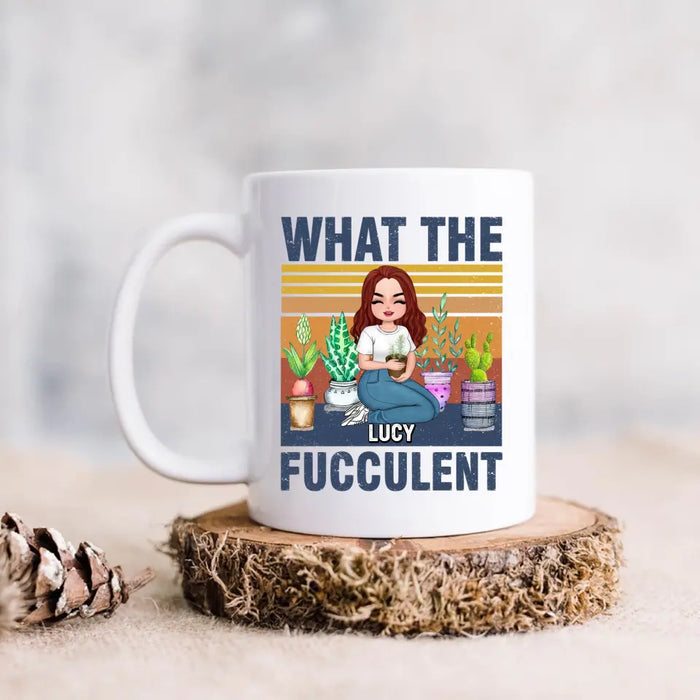 Custom Personalized Plant Coffee Mug - Gift Idea For The Plant Lovers/Mother's Day - What The Fucculent