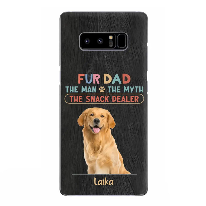 Personalized Fur Dad Phone Case - Upload Photo - Up to 6 Pets - Father's Day Gift For Pet Lovers - Fur Dad The Man The Myth The Snack Dealer - Case for iPhone/Samsung