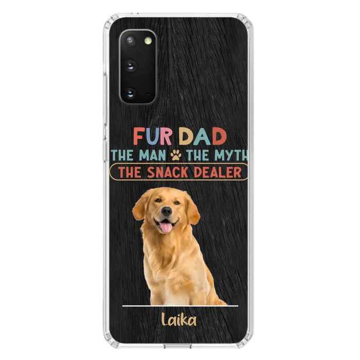 Custom Personalized Fur Dad Phone Case - Upload Photo - Upto 6 Pets - Father's Day Gift For Pet Lovers - Fur Dad The Man The Myth The Snack Dealer - Case for iPhone/Samsung