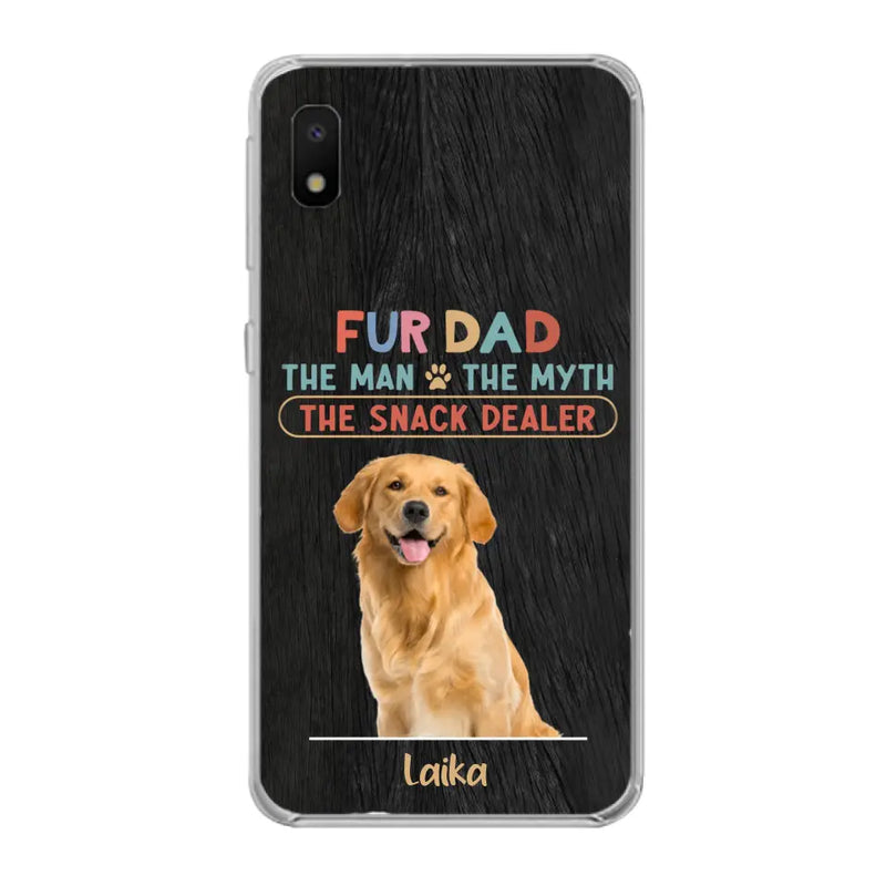 Personalized Fur Dad Phone Case - Upload Photo - Up to 6 Pets - Father's Day Gift For Pet Lovers - Fur Dad The Man The Myth The Snack Dealer - Case for iPhone/Samsung