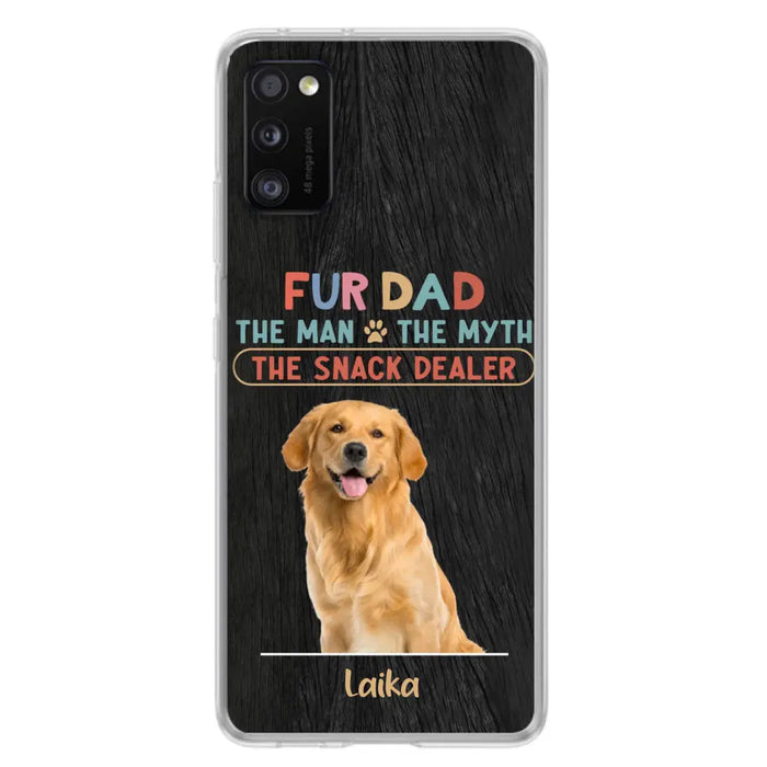 Custom Personalized Fur Dad Phone Case - Upload Photo - Upto 6 Pets - Father's Day Gift For Pet Lovers - Fur Dad The Man The Myth The Snack Dealer - Case for iPhone/Samsung