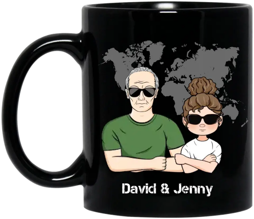 Custom Personalized Grandpa Coffee Mug - Father's Day Gift Idea for Grandpa - I'm A Proud Papa Of A Pretty Granddaughter