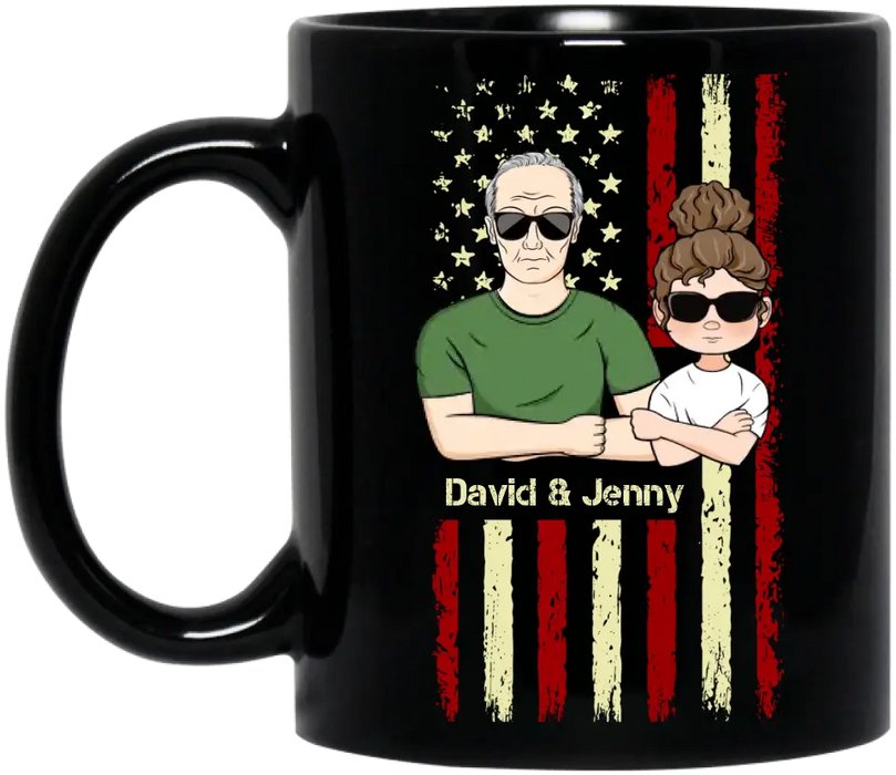 Custom Personalized Grandpa Coffee Mug - Father's Day Gift Idea for Grandpa - I'm A Proud Papa Of A Pretty Granddaughter