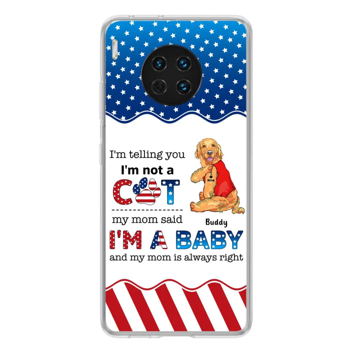 Custom Personalized Pet Phone Case - Independence Day Gift Idea for Dog/Cat Owners - I'm Telling You I'm Not A Dog - Case for Xiaomi/Huawei/Oppo