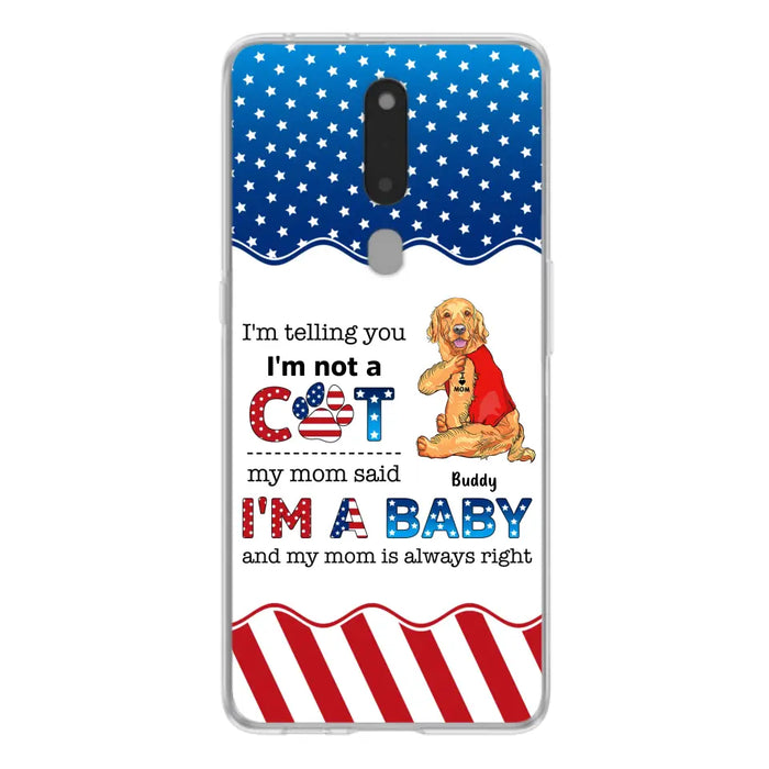 Custom Personalized Pet Phone Case - Independence Day Gift Idea for Dog/Cat Owners - I'm Telling You I'm Not A Dog - Case for Xiaomi/Huawei/Oppo