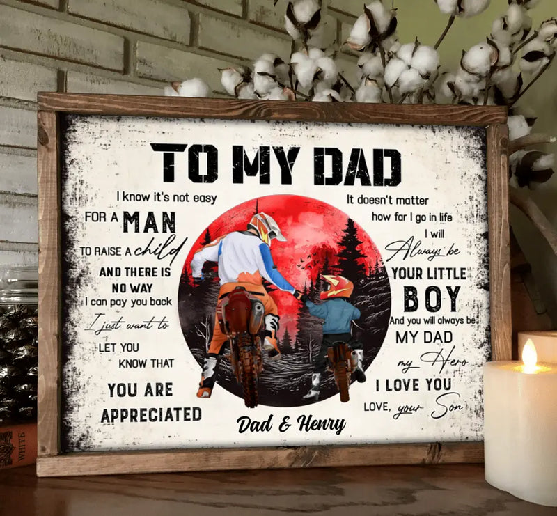 Personalized Dad Poster - Father's Day Gift Idea for Dad from Son - To My Dad