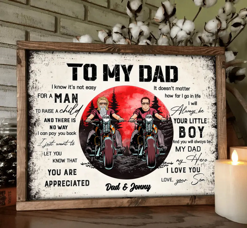 Personalized Dad Poster - Father's Day Gift Idea for Dad from Son - To My Dad