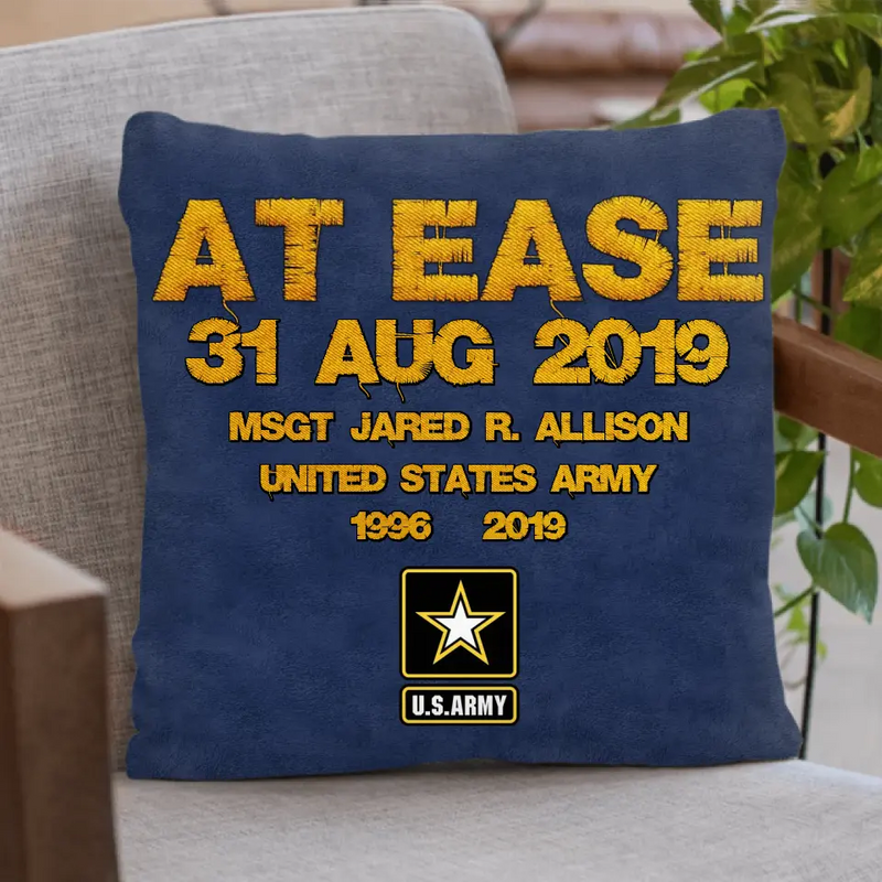 Personalized Veteran Pillow Cover - Gift Idea For Veteran - At Ease