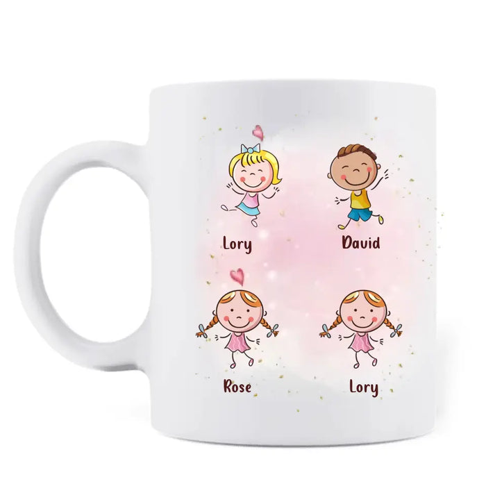 Custom Personalized Grandma Mug - Up to 4 Kids - Mother's Day Gift For Grandma - I Never Dreamed I'd Be This Crazy Grandma With The Cutest Grandkids Ever
