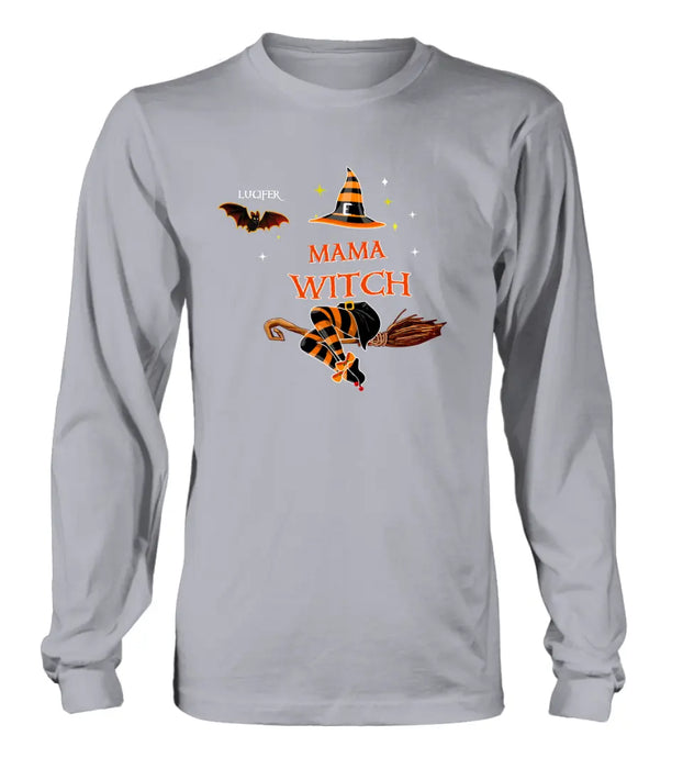 Personalized Halloween Bat T-shirt/Hoodie/Sweatshirt/Long Sleeve - Up to 6 Bats - Best Gift For Halloween Day, Mother/Grandmother - Mama Witch - 80H9EN