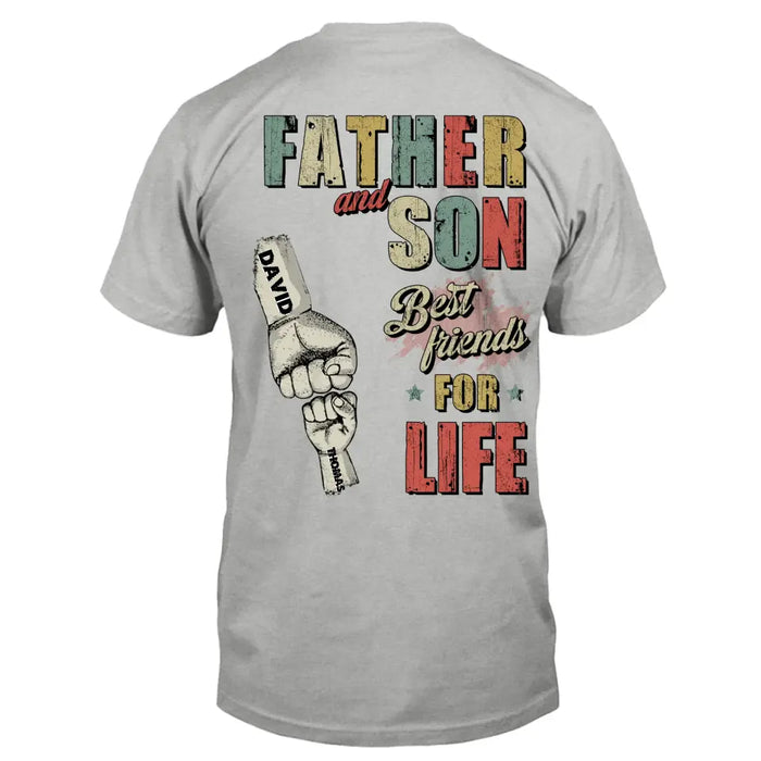 Custom Personalized Father Shirt/Hoodie - Upto 5 Children - Father's Day Gift Idea from Sons/Daughters - Father And Son/Daughter Best Friends For Life