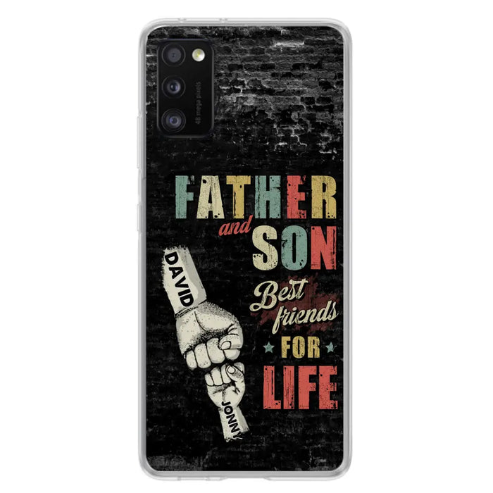 Custom Personalized Father Phone Case - Upto 5 Children - Father's Day Gift Idea from Sons/Daughters - Father And Son/Daughter Best Friends For Life - Case for iPhone/Samsung