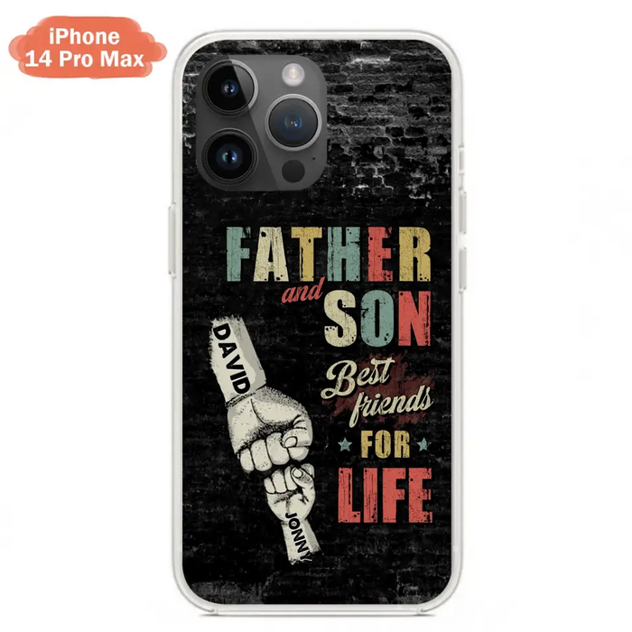 Custom Personalized Father Phone Case - Upto 5 Children - Father's Day Gift Idea from Sons/Daughters - Father And Son/Daughter Best Friends For Life - Case for iPhone/Samsung