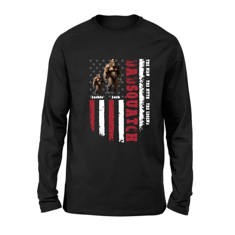 Personalized Dadsquatch Shirt/Hoodie - Gift Idea For Father's Day - Up to 6 Kids - Dadsquatch The Man - The Myth - The Legend