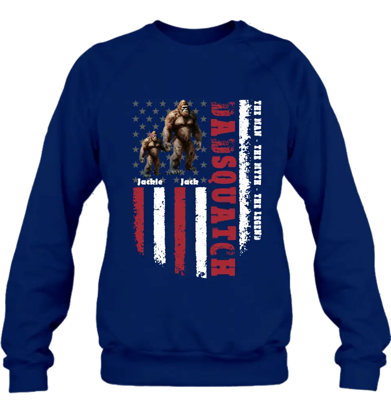 Personalized Dadsquatch Shirt/Hoodie - Gift Idea For Father's Day - Up to 6 Kids - Dadsquatch The Man - The Myth - The Legend
