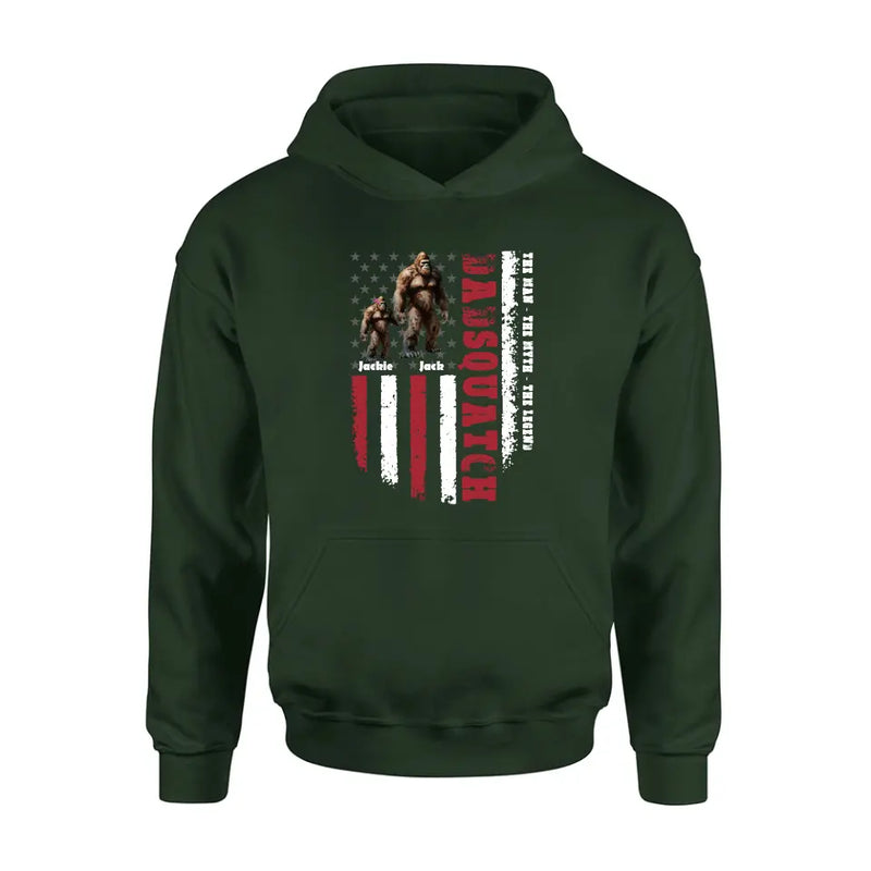 Personalized Dadsquatch Shirt/Hoodie - Gift Idea For Father's Day - Up to 6 Kids - Dadsquatch The Man - The Myth - The Legend