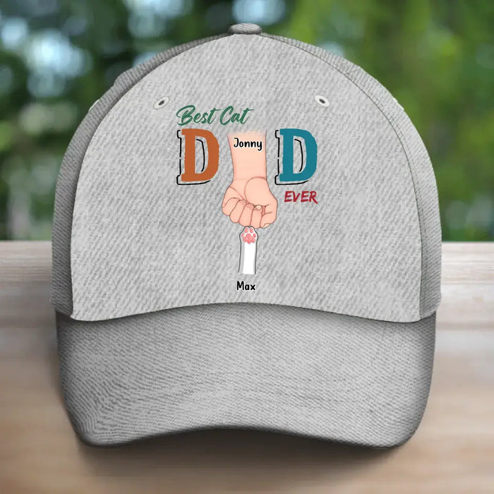 Custom Personalized Cat Dad Baseball Cap - Upto 6 Cats - Father's Day Gift Idea for Cat Owners - Best Cat Dad Ever