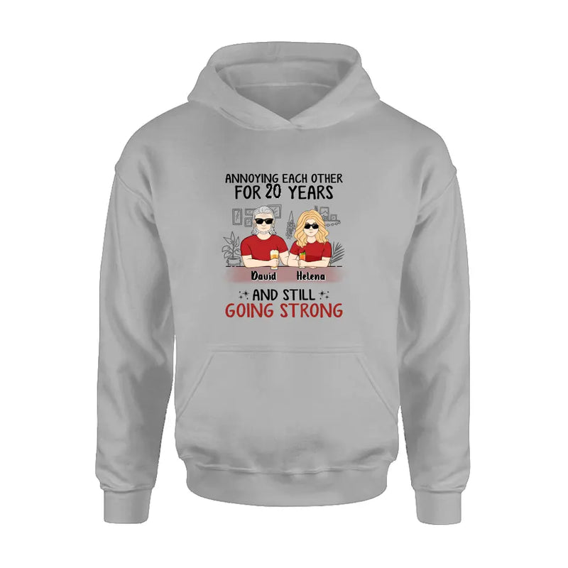Personalized Couple Shirt/Hoodie - Best Gift Idea For Couple/Husband/Father's Day - Annoying Each Other For 20 Years And Still Going Strong