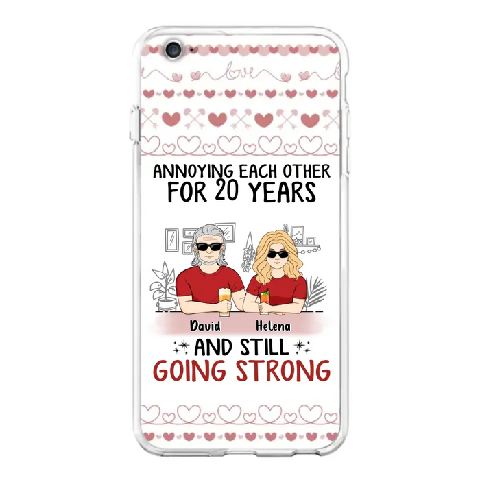 Custom Personalized Couple Phone Case - Best Gift Idea For Couple/Husband/Father's Day - Annoying Each Other For 20 Years And Still Going Strong - Case For iPhone/Samsung