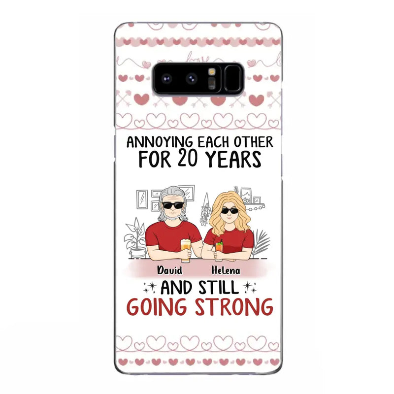 Custom Personalized Couple Phone Case - Best Gift Idea For Couple/Husband/Father's Day - Annoying Each Other For 20 Years And Still Going Strong - Case For iPhone/Samsung