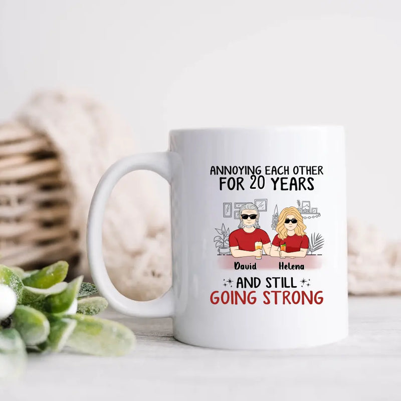 Personalized Couple Coffee Mug - Best Gift Idea For Couple/Husband/Father's Day - Annoying Each Other For 20 Years And Still Going Strong