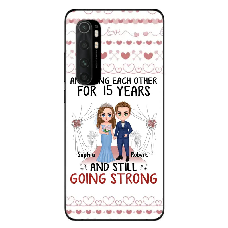 Personalized Chibi Couple Phone Case - Best Gift Idea For Couple/Husband/Father's Day - Annoying Each Other For 15 Years And Still Going Strong - Case For Oppo/Xiaomi/Huawei