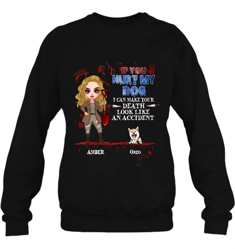 Personalized Halloween Shirt/Hoodie - Up to 5 Pets - Halloween Gift Idea for Dog/Cat Lovers - If You Hurt My Dog/Cat I Can Make Your Death Look Like An Accident