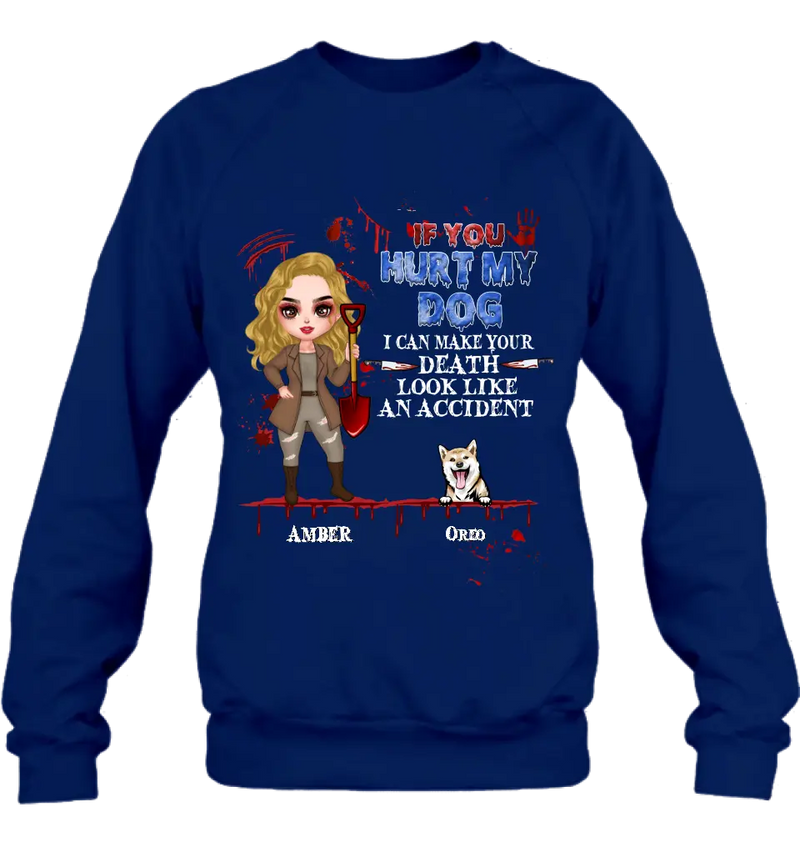 Personalized Halloween Shirt/Hoodie - Up to 5 Pets - Halloween Gift Idea for Dog/Cat Lovers - If You Hurt My Dog/Cat I Can Make Your Death Look Like An Accident