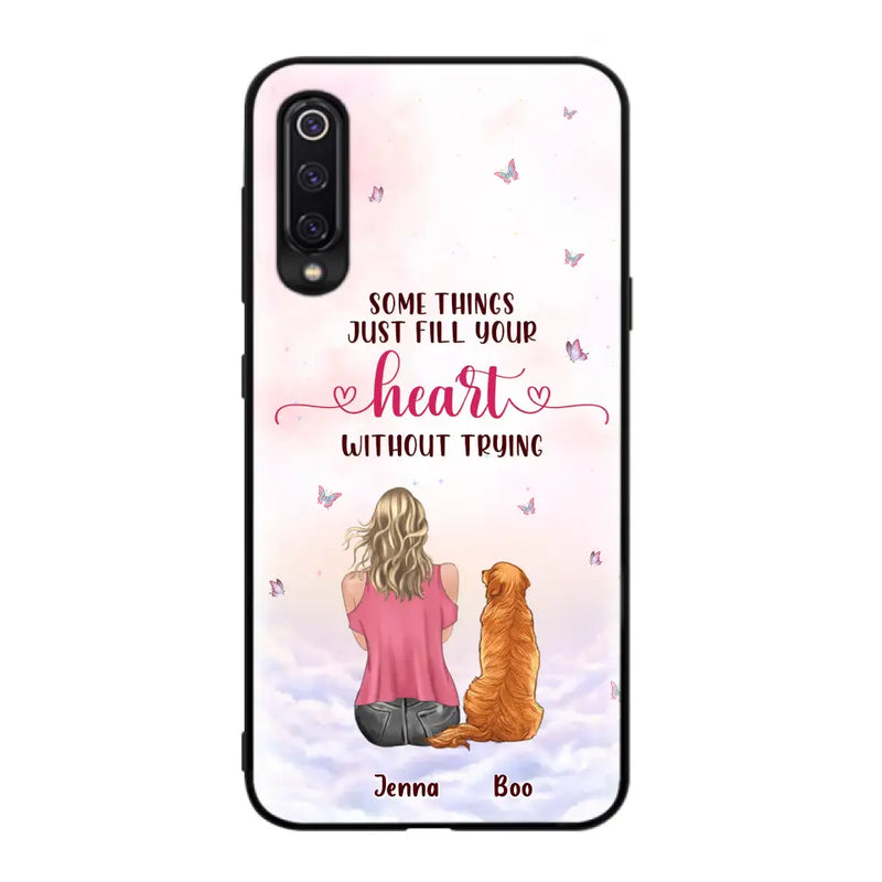 Personalized Dog Mom Phone Case - Up to 5 Dogs - Gift Idea For Dog Lovers - Some Things Just Fill Your Heart Without Trying - Case for iPhone/Samsung - Case for Xiaomi/Huawei/Oppo