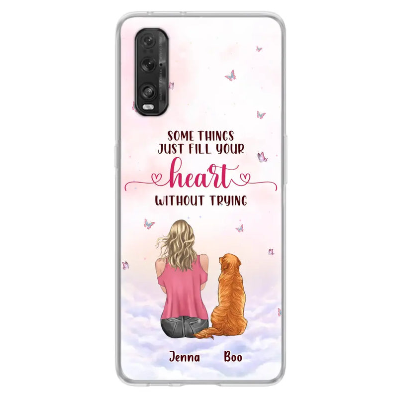 Personalized Dog Mom Phone Case - Up to 5 Dogs - Gift Idea For Dog Lovers - Some Things Just Fill Your Heart Without Trying - Case for iPhone/Samsung - Case for Xiaomi/Huawei/Oppo