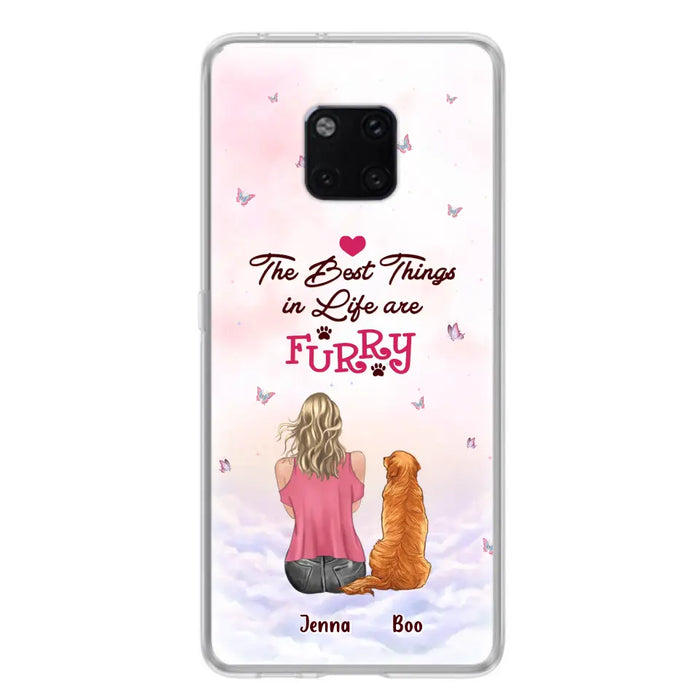 Custom Personalized Dog Mom Phone Case - Upto 5 Dogs - Gift Idea For Dog Lovers - The Best Things In Life Are Furry - Case for Xiaomi/Huawei/Oppo