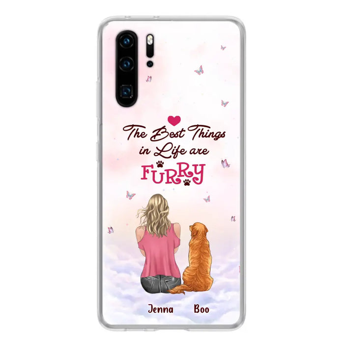 Custom Personalized Dog Mom Phone Case - Upto 5 Dogs - Gift Idea For Dog Lovers - The Best Things In Life Are Furry - Case for Xiaomi/Huawei/Oppo