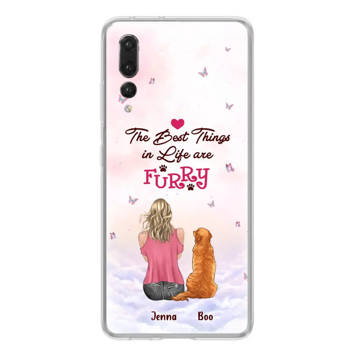 Custom Personalized Dog Mom Phone Case - Upto 5 Dogs - Gift Idea For Dog Lovers - The Best Things In Life Are Furry - Case for Xiaomi/Huawei/Oppo