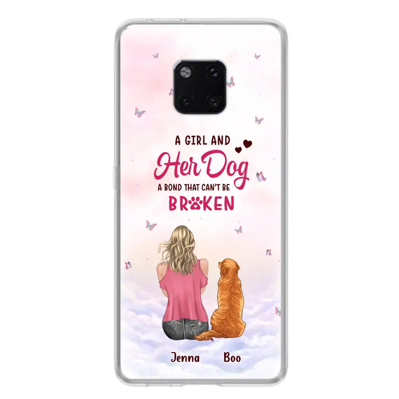 Personalized Dog Mom Phone Case - Up to 5 Dogs - Gift Idea For Dog Lovers - A Girl And Her Dog A Bond That Can't Be Broken - Case for Xiaomi/Huawei/Oppo