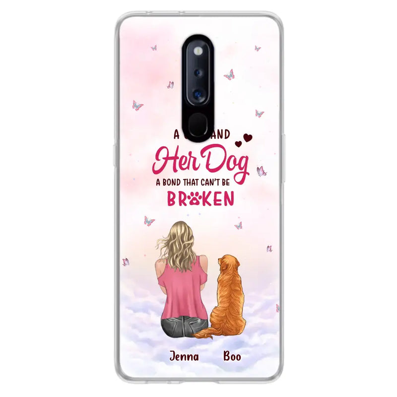 Personalized Dog Mom Phone Case - Up to 5 Dogs - Gift Idea For Dog Lovers - A Girl And Her Dog A Bond That Can't Be Broken - Case for Xiaomi/Huawei/Oppo
