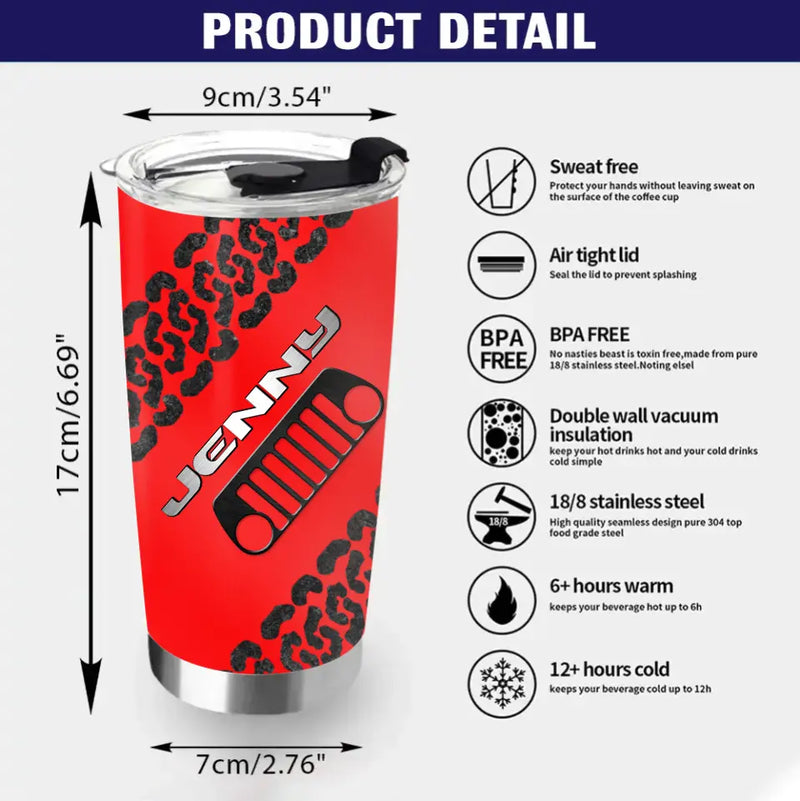 Personalized Off Road Girl Tumbler - Best Gift Idea For Girl/Friend/Off Road Gift