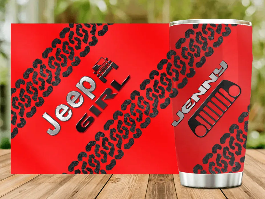 Custom Personalized Off Road Girl Tumbler - Best Gift Idea For Girl/ Friend/ Off Road Gift