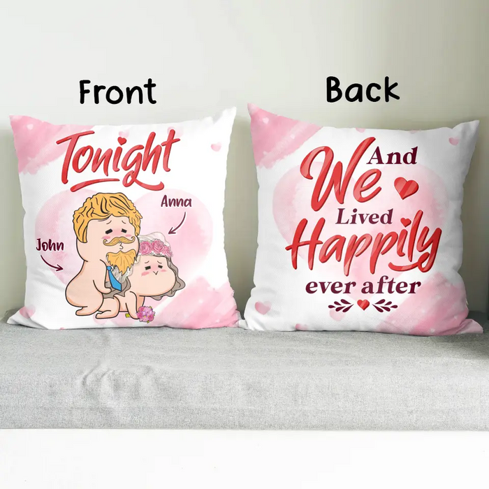 Custom Personalized Pillow Cover - Best Gift Idea For Husband/ Wife/ Birthday/ Anniversary - And We Lived Happily Ever After
