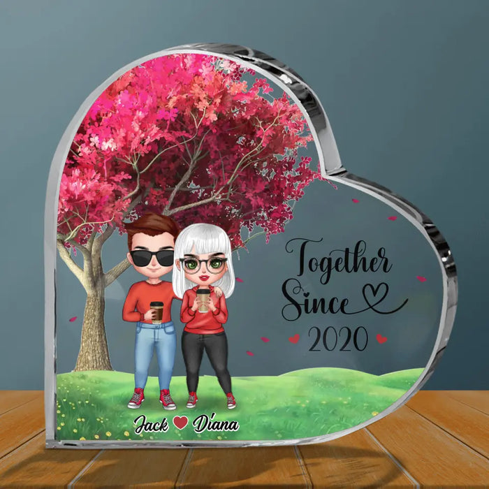 Custom Personalized Couple Crystal Heart - Wedding/Anniversary Gift Idea for Couple - Together