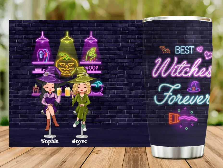 Personalized Witch Besties Tumbler - Halloween Gift Idea For Friends/Besties - Best Witches Forever